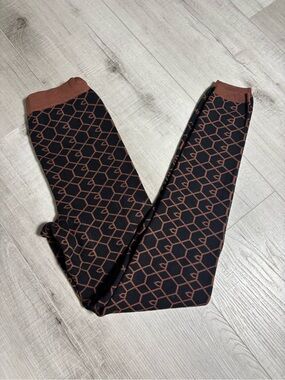 AKIRA Brown Black Textured Leggings Size Small